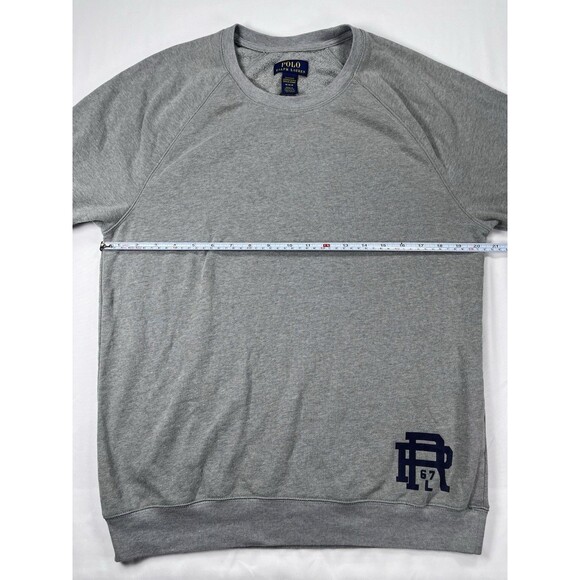 Polo Ralph Lauren Sweatshirt Mens Medium M Gray Fleece Pullover RL 67 Sleepwear - Picture 7 of 12